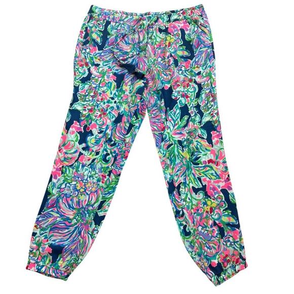 Lilly Pulitzer large Exotic Escapades piper jogger pant P2 2507 - Picture 13 of 13